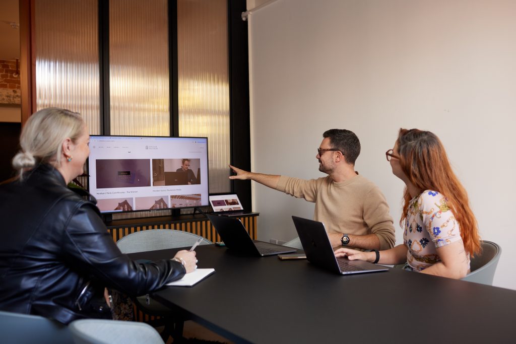 People talking in a meeting room
